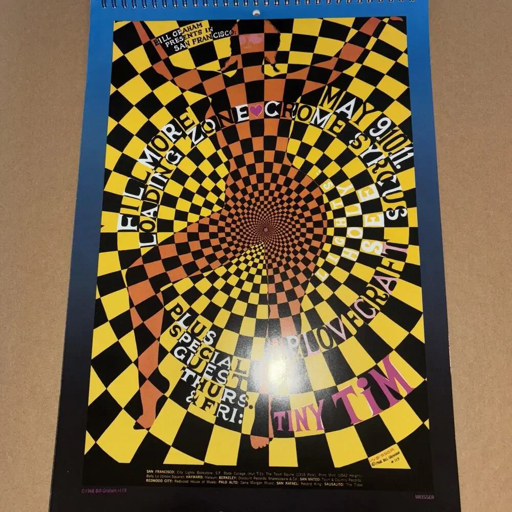 Vintage 1993 Fillmore Posters Calendar Excellent Condition